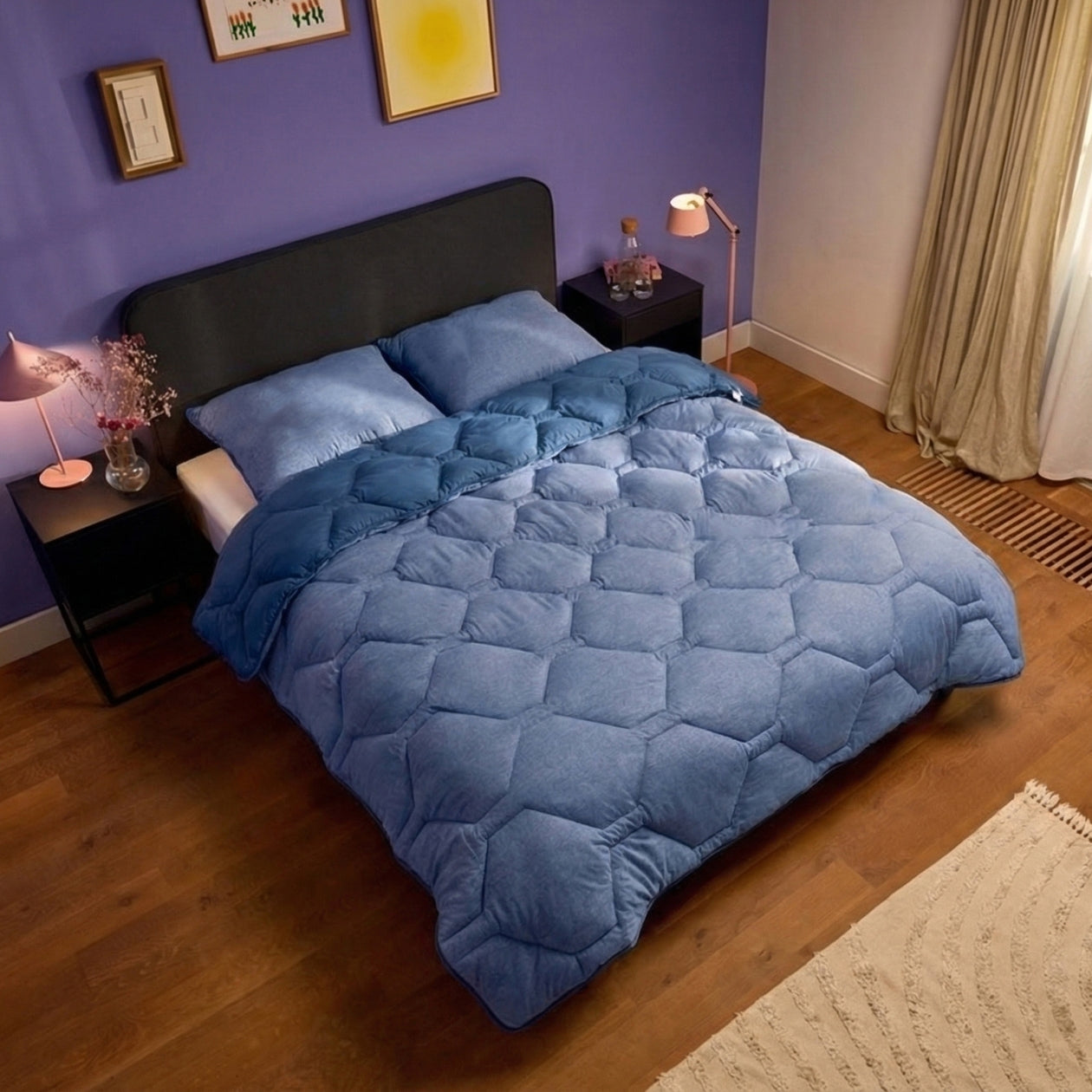 HappyBed Dekbed | Jersey Blue | Voor het hele jaar