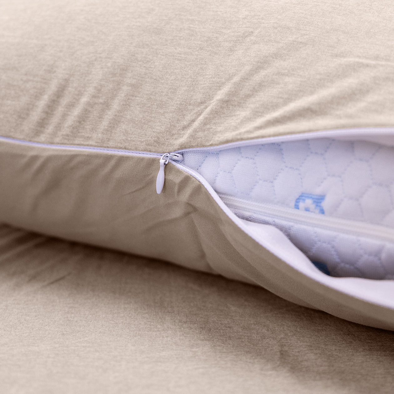 HappyBed Kussensloop Jersey | Taupe | Set van 2