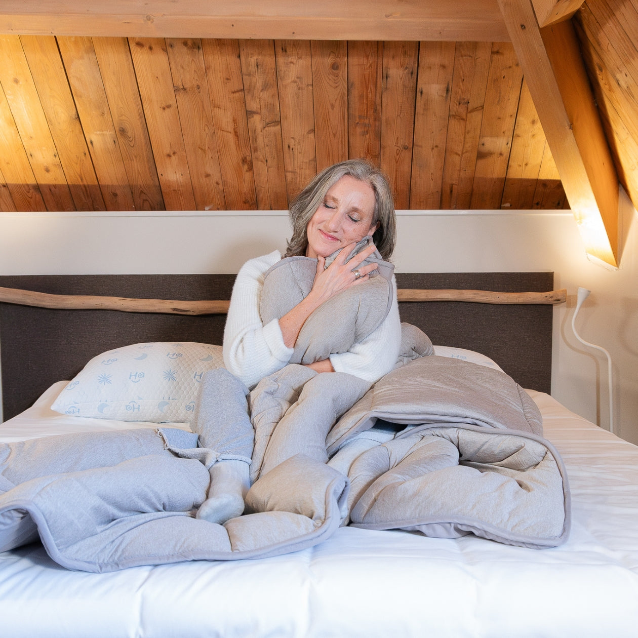 HappyBed Duvet | Jersey Taupe | For year-round use