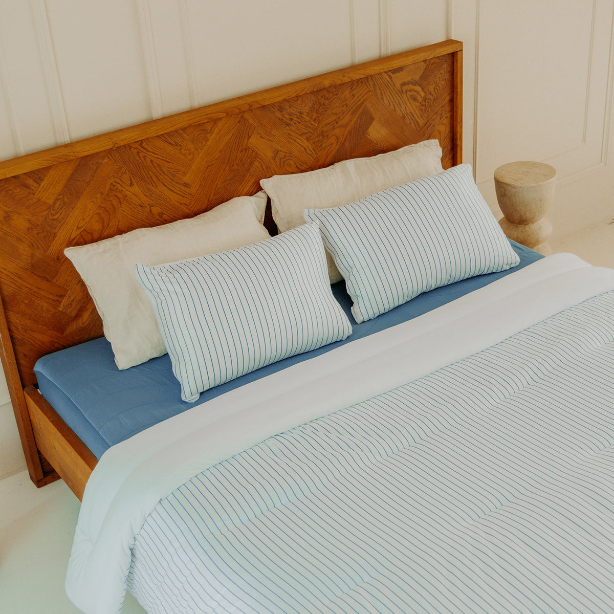 Washable All Season Duvet | Marshmallow | Coastal Stripes