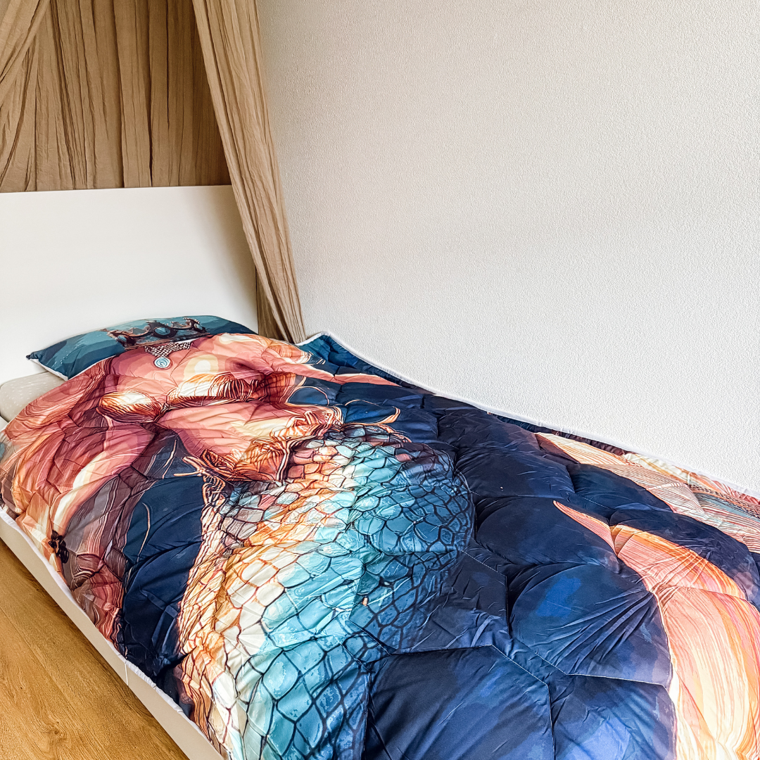 HappyBed Kids duvet for the whole year + pillowcase - Mermaid