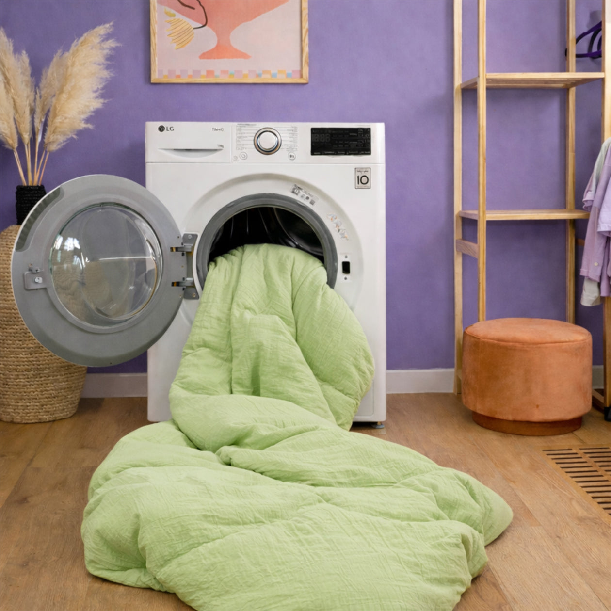 HappyBed Dekbed | Mousseline Light Green | Voor het hele jaar