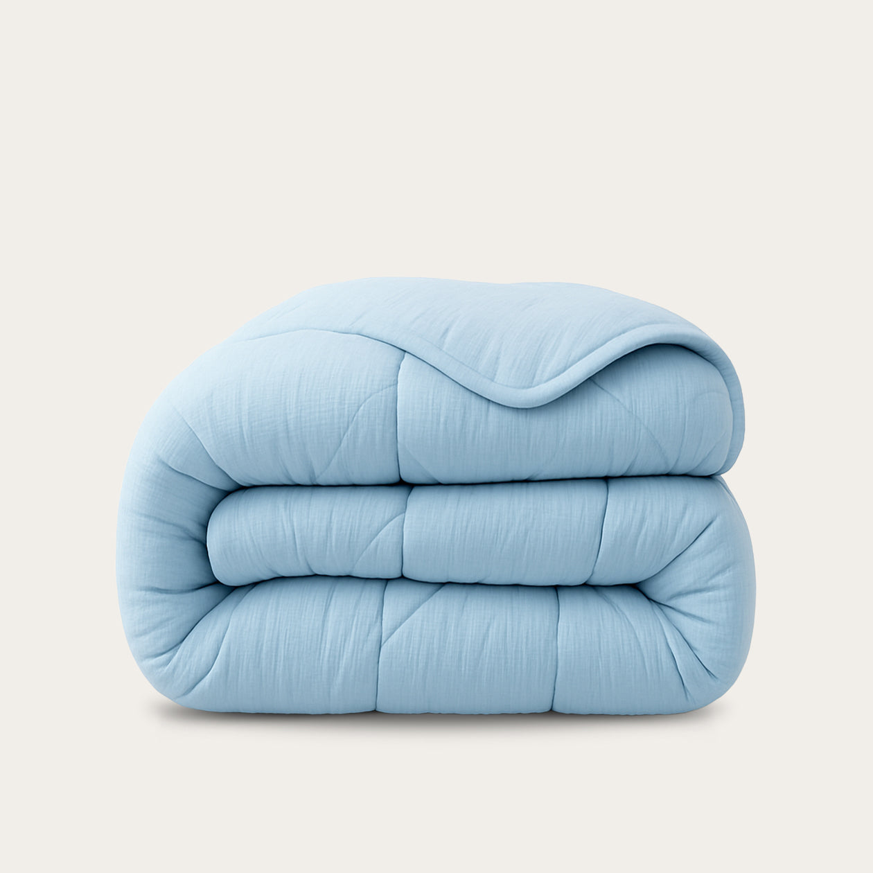 HappyBed Duvet | Muslin Light Blue | For the whole year - SKU: 8721001726653