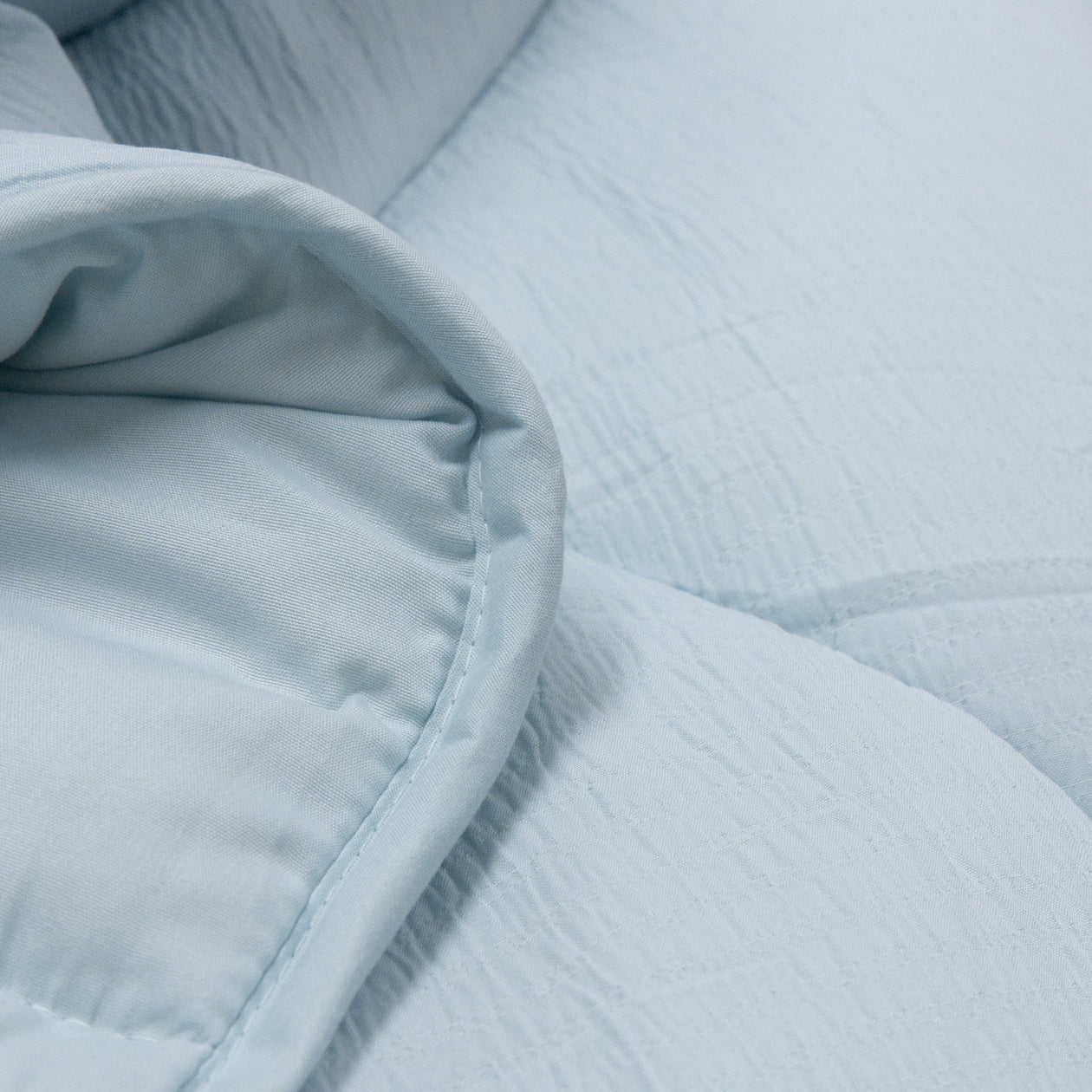 HappyBed Bettdecke | Musselin Hellblau | Für das ganze Jahr