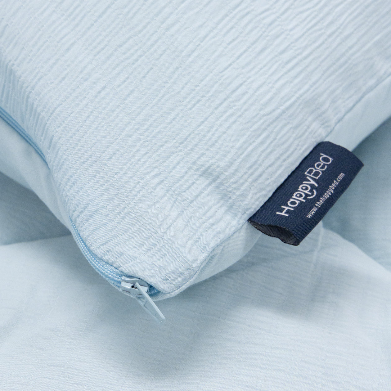 HappyBed Muslin pillowcase set of 2 pieces - Light Blue