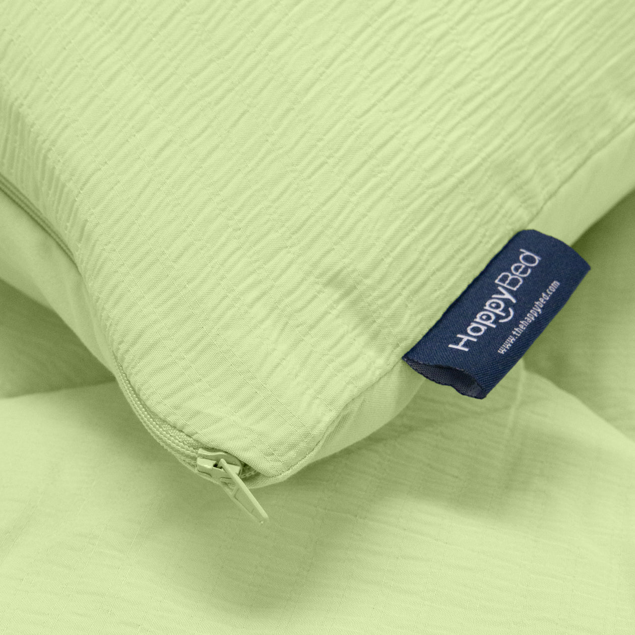 HappyBed Pillowcase | Muslin Light Green | Set of 2