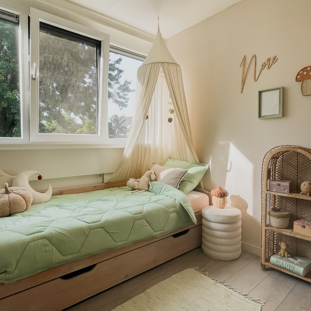 (BF) HappyBed Duvet | Muslin Light Green | For the whole year