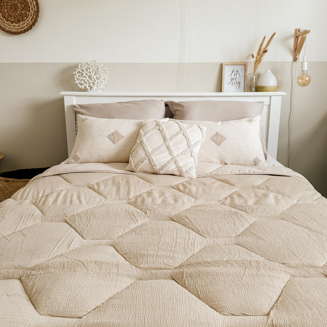 HappyBed Mousseline Sand - Duvet for the whole year