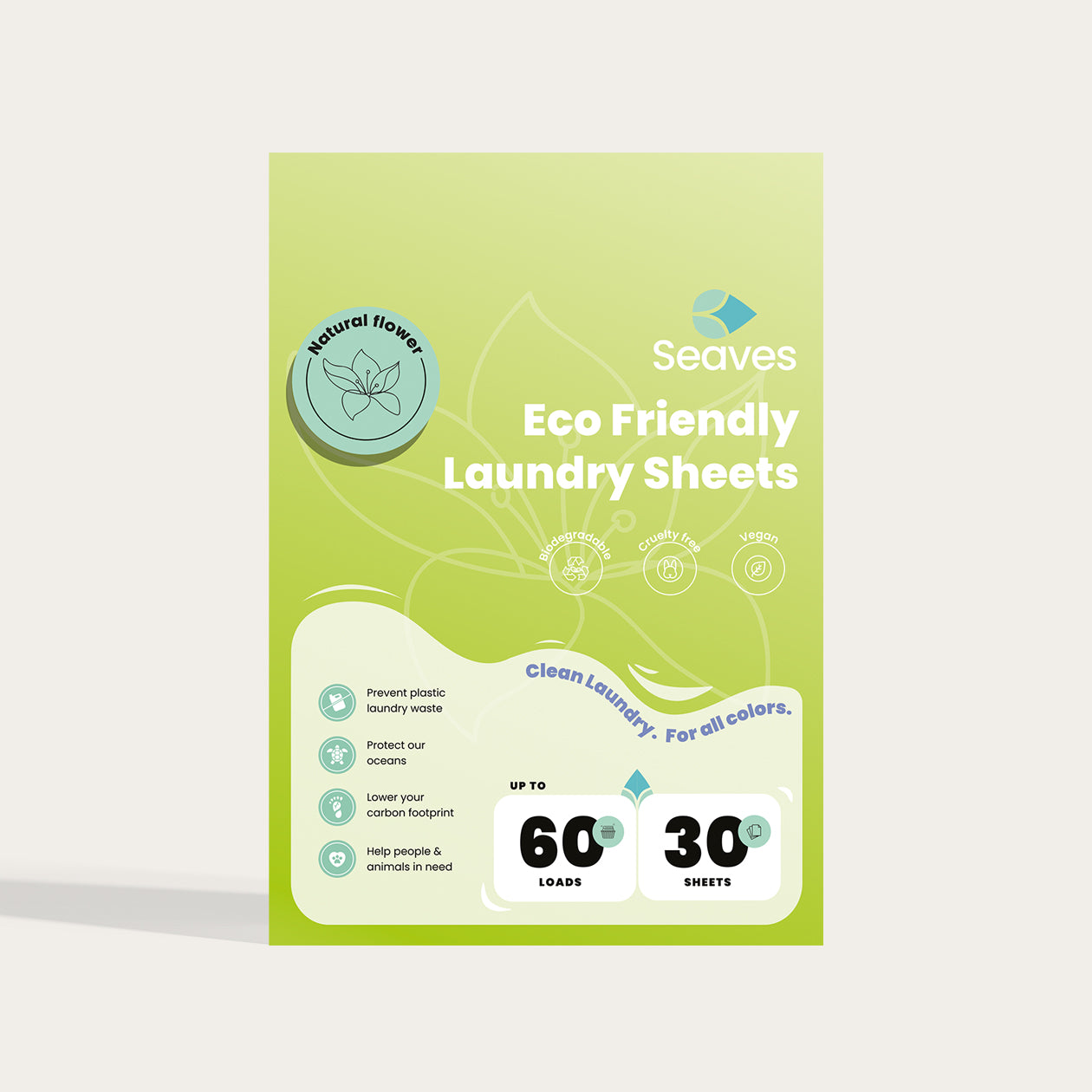 Seaves Wasstrips | Natural flowers - SKU: 8721001724499