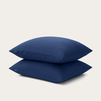 Set van 2 navy kussenslopen 60x70cm van 100% ademend microvezel met ritssluiting voor luxe comfort en stijl