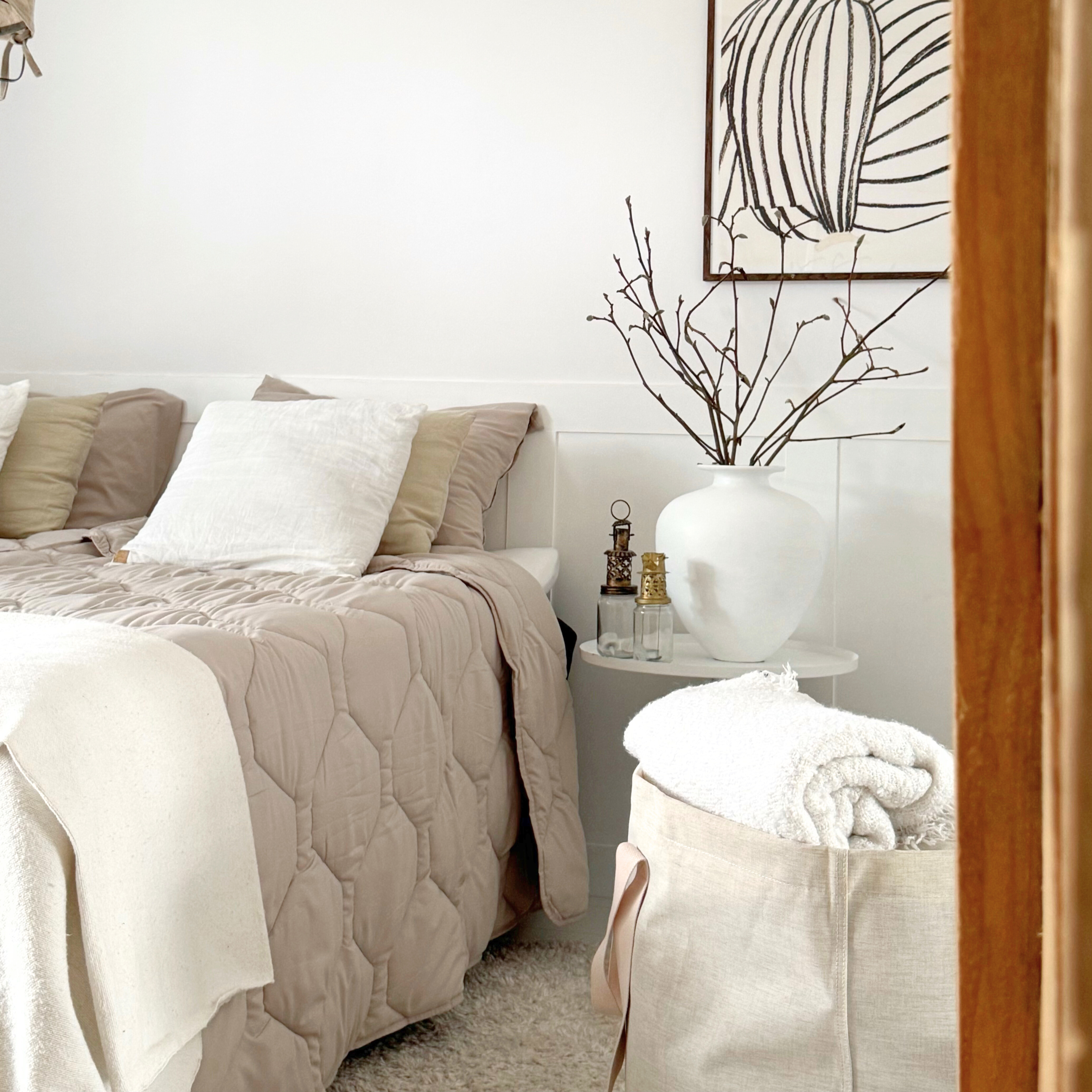 HappyBed Taupe - Duvet for the whole year