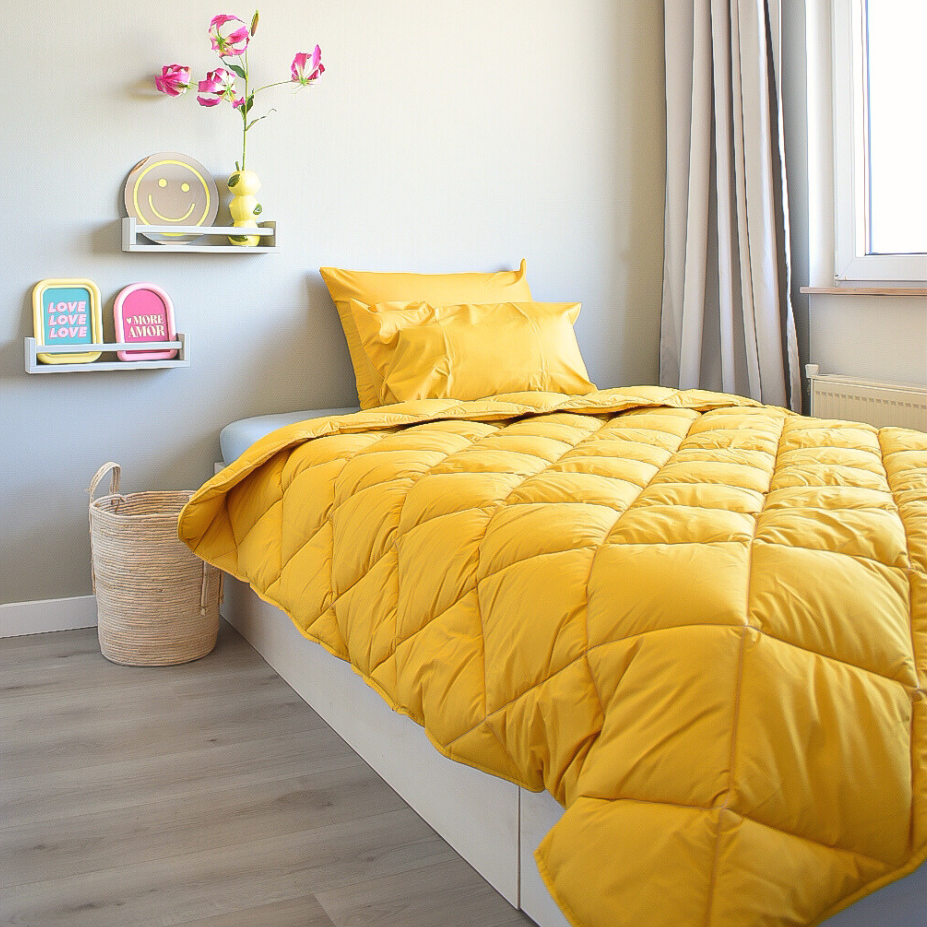 HappyBed Premium - Sevilla sunset - Dekbed voor het hele jaar - Percal katoen