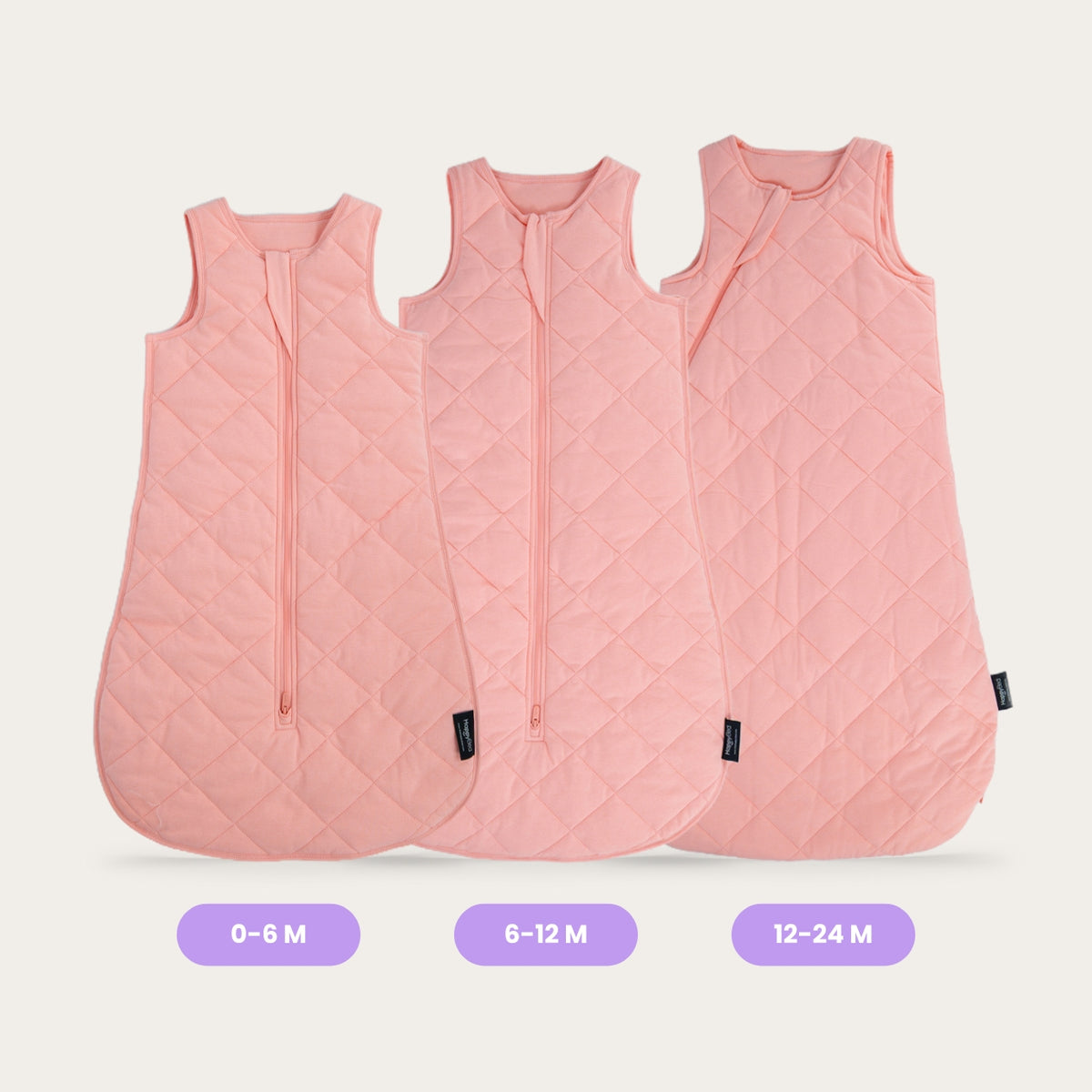 HappyBed Weighted Baby Sleep Sack | Old Pink | TÜV & SGS Tested