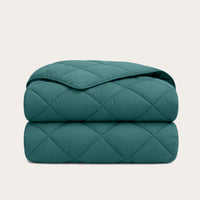 HappyBed Premium Percal dekbed Deep Jungle groen voor alle seizoenen, hypoallergeen en sneldrogend