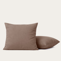 HappyBed Premium Dune kussensloop set van 2 in zandkleurig percal katoen met hotelsluiting voor luxe en comfortabel slapen
