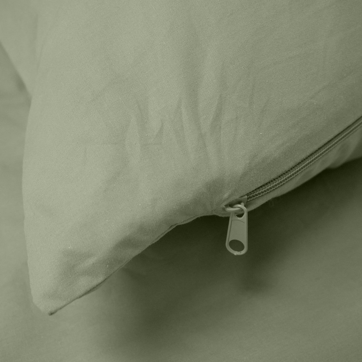 HappyBed Premium taie d’oreiller | vert sauge | lot de 2 | percale de coton