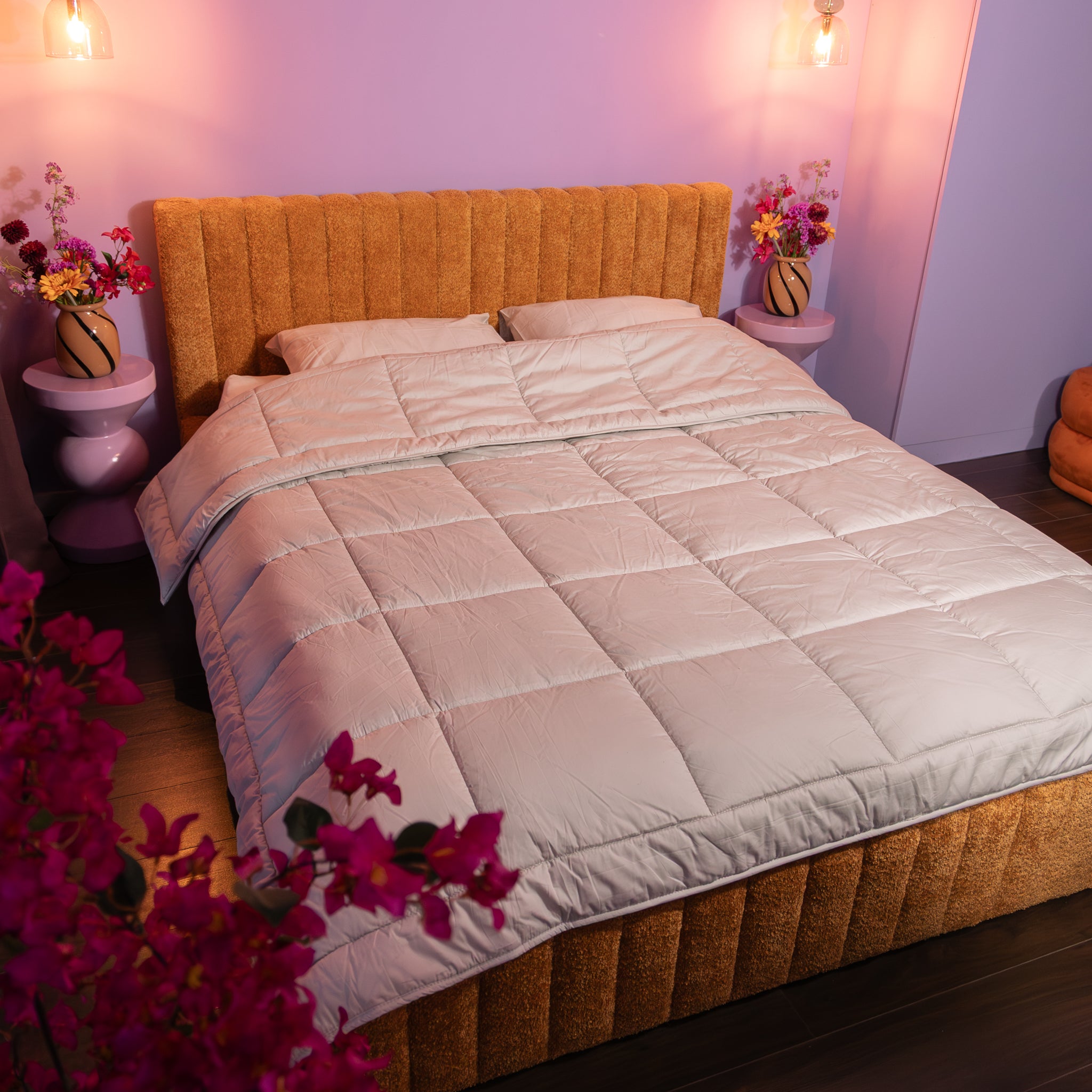 HappyBed Premium Duvet | Grey | For all seasons | 100% Percale cotton