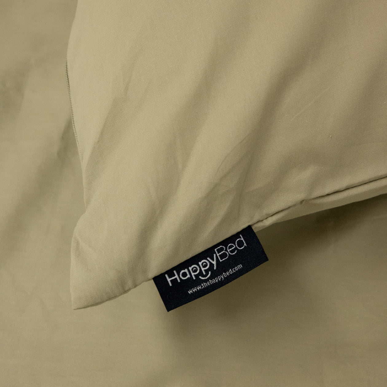 HappyBed Premium Kissenbezug | Salbeigrün | 2er Set | Perkal Baumwolle