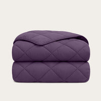 HappyBed Hochwertige Perkal-Bettdecke | Weinbeere | Für das ganze Jahr