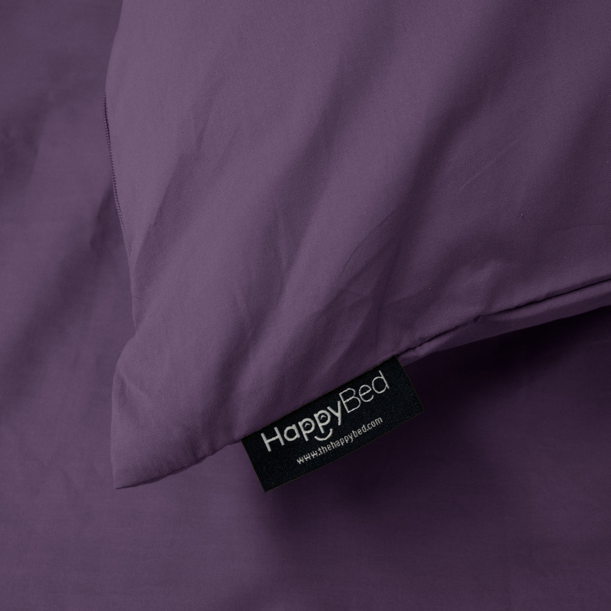 HappyBed Hochwertiger Perkal-Kissenbezug | Weinbeere | 2er-Set