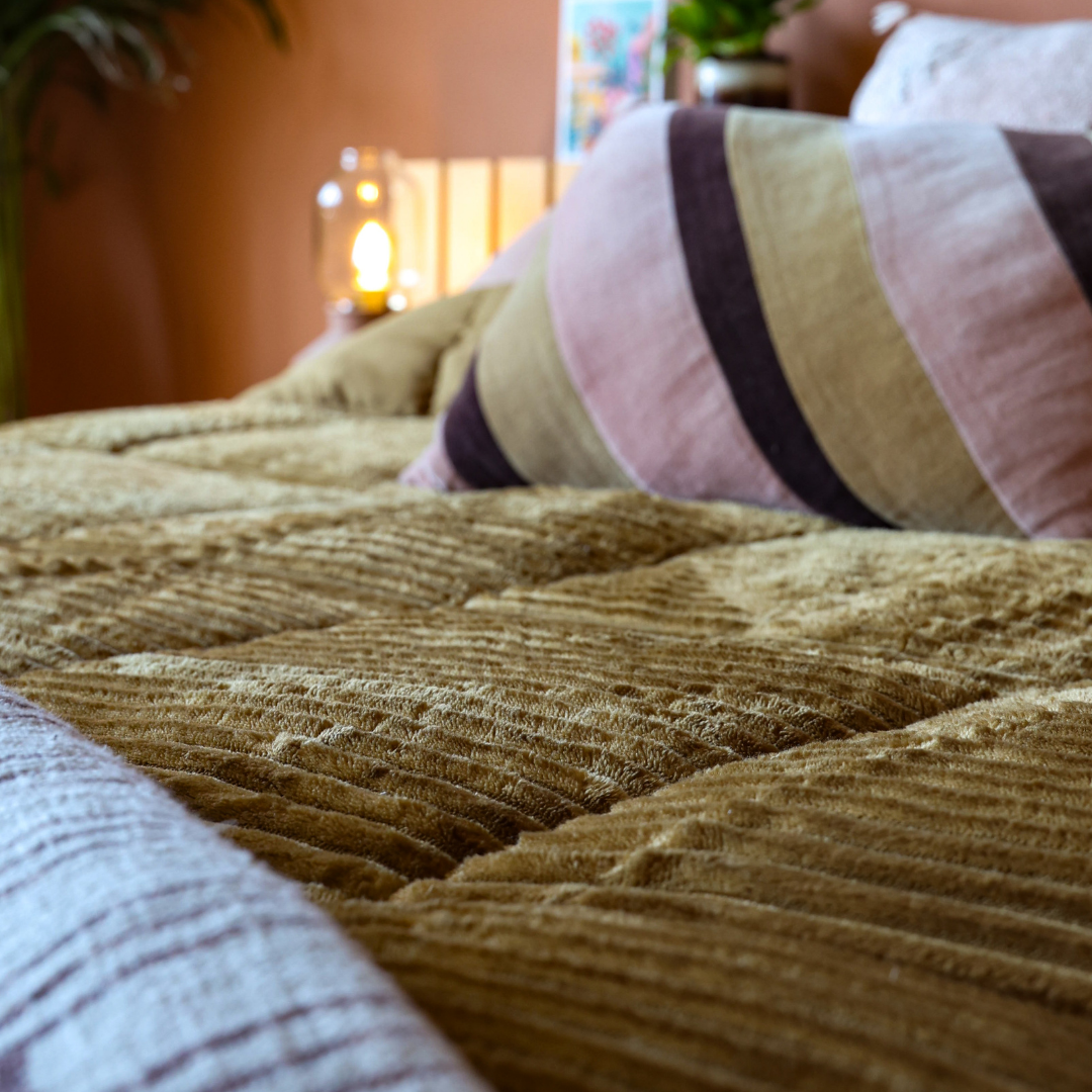 HappyBed Duvet | Ribbed Bronze Brown - For All Seasons