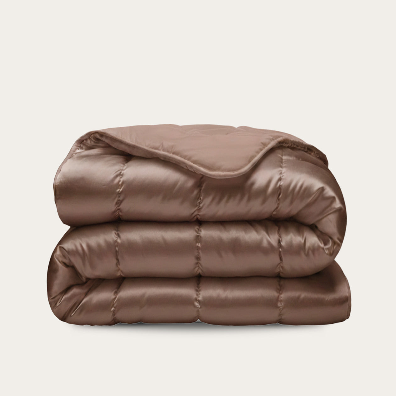 HappyBed Satijn Bronze dekbed voor het hele jaar, luxe en hypoallergeen, sneldrogend en ademend