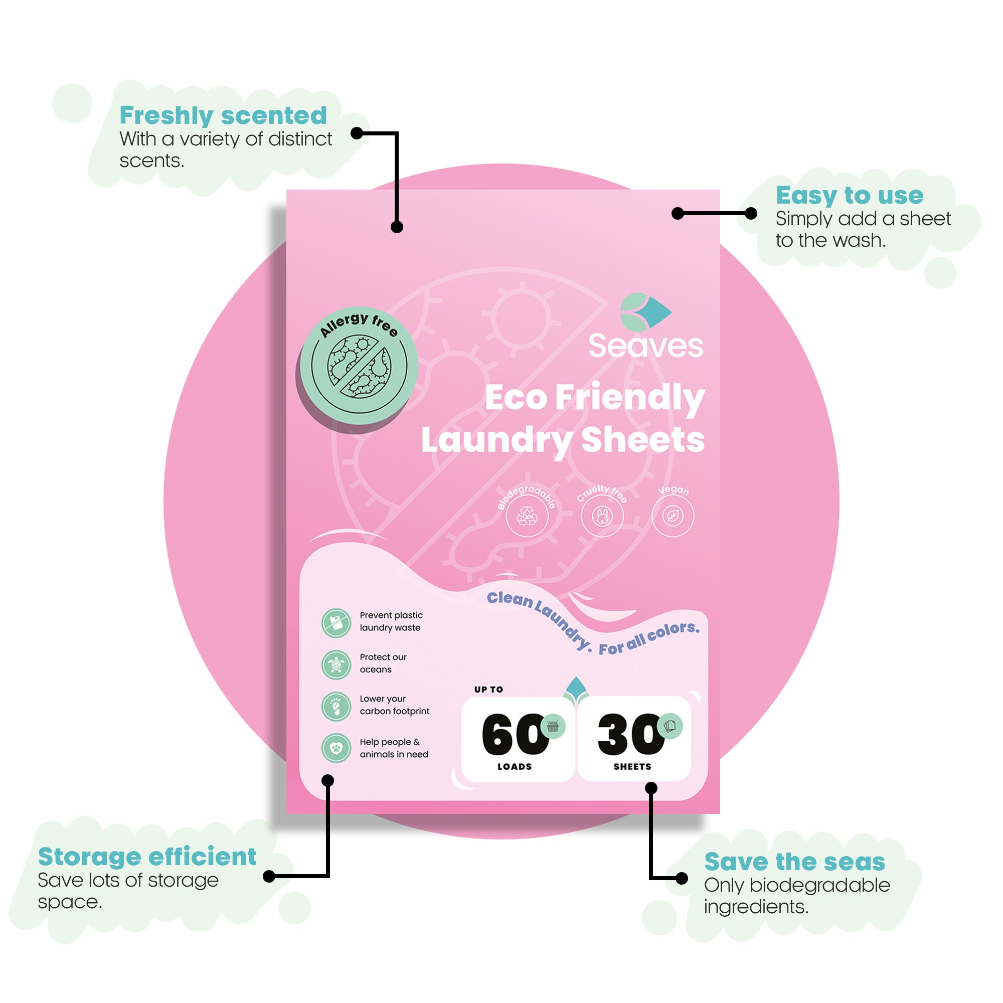 Seaves Wasstrips | Blue chimes