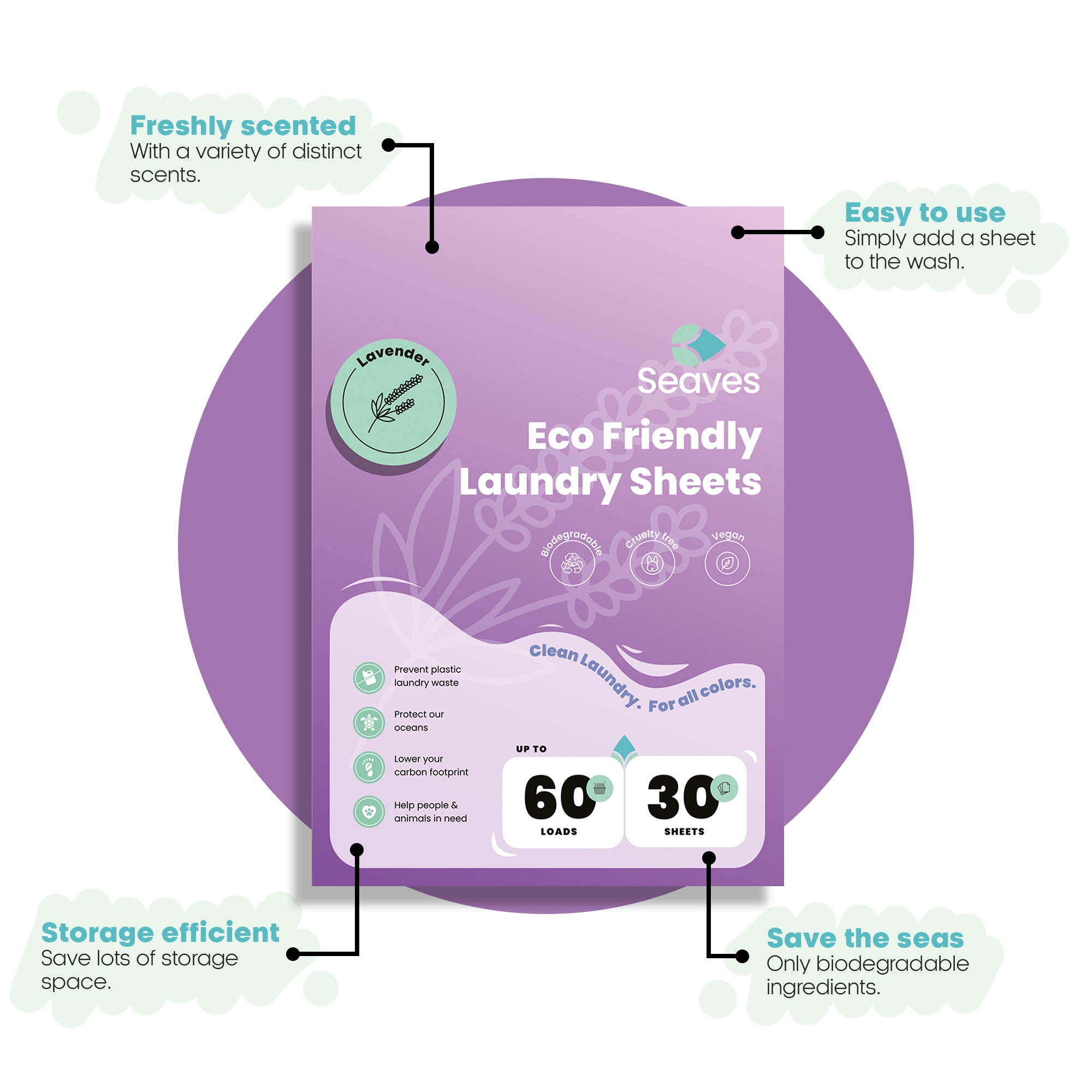 Seaves Wasstrips | Blue chimes