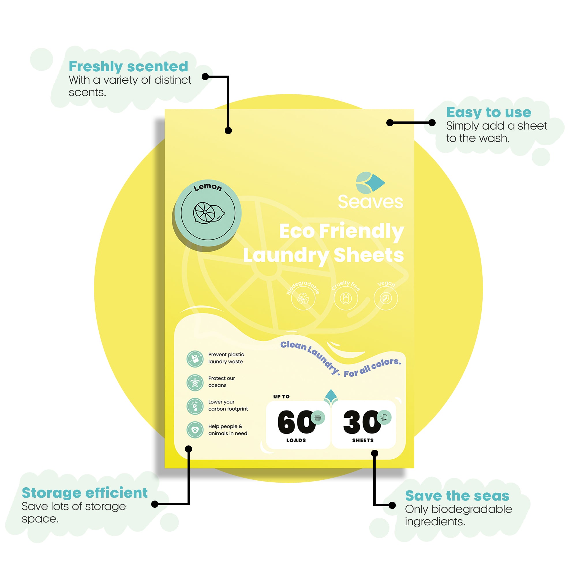 Seaves Wasstrips | Blue chimes