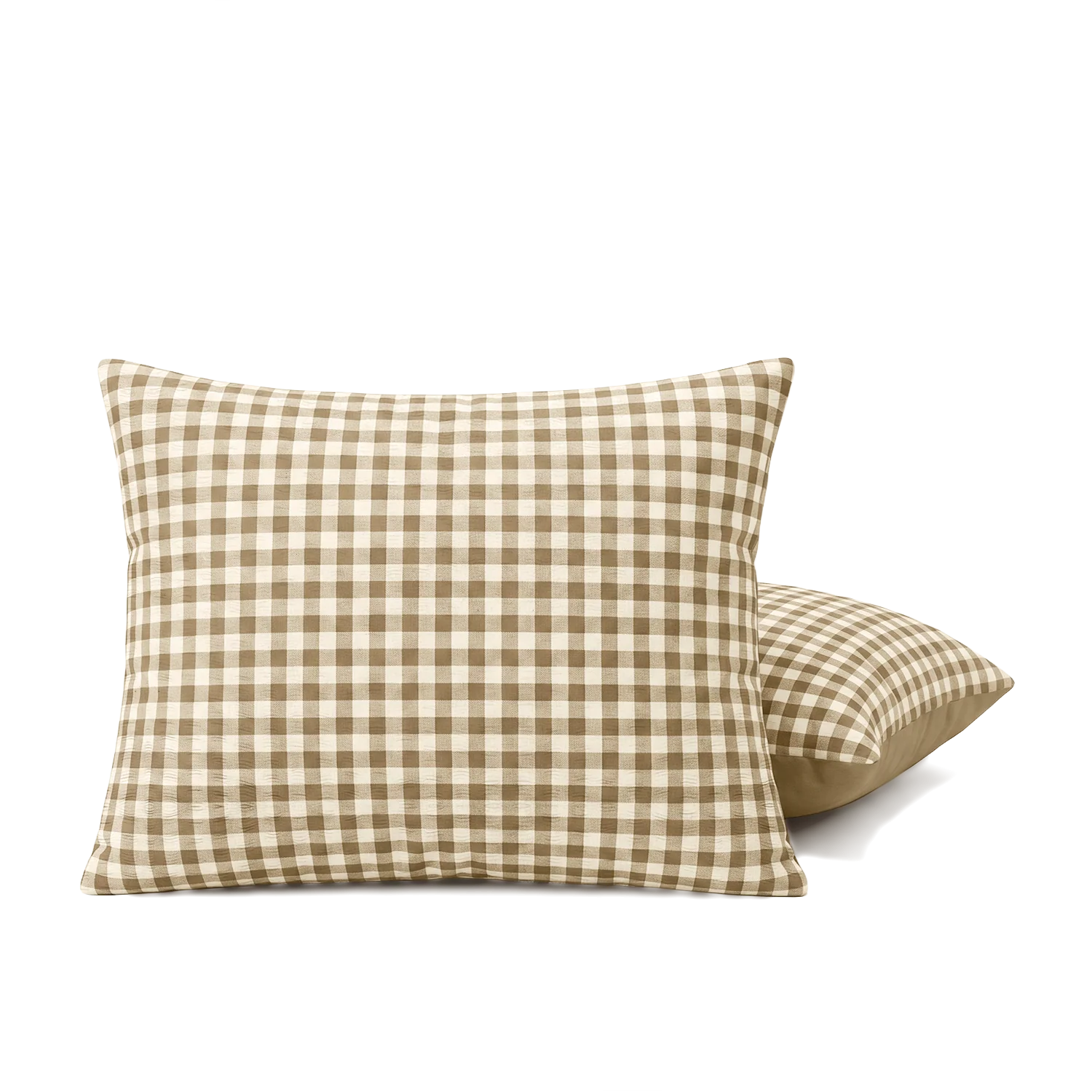 HappyBed Kussenslopen set van 2 in seersucker mocha stijl