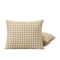 HappyBed Kussenslopen set van 2 in seersucker mocha stijl