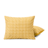 Set van 2 HappyBed Kussenslopen in seersucker okergeel katoen