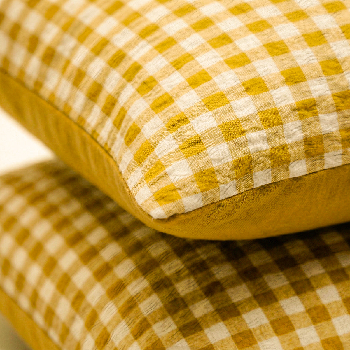 Kussenslopen | Seersucker | Ochre | Set van 2