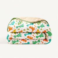Wasbaar All Season Dekbed | Kids | Teddy Sherpa | Happy Dinos
