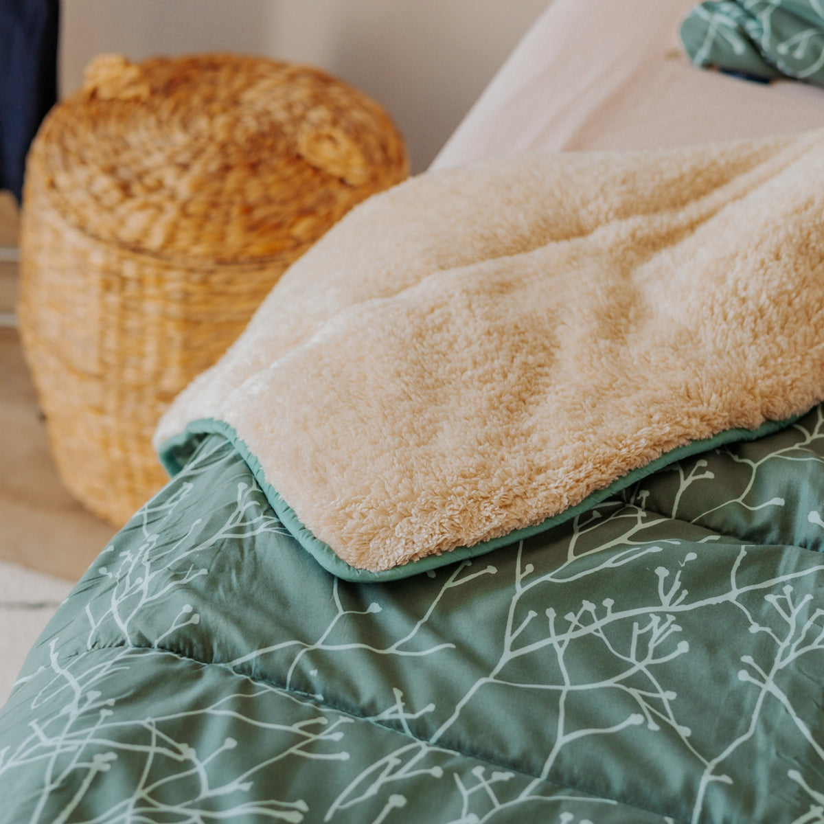 Couette 4 saisons lavable| Teddy sherpa| Grinly