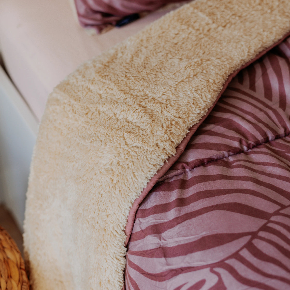 Couette 4 saisons lavable| Teddy sherpa| Zebra