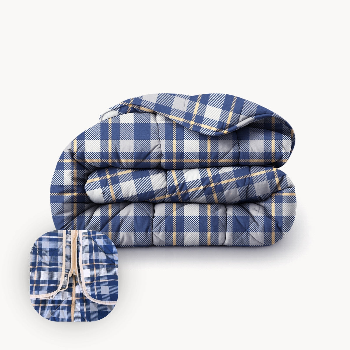 Happybed Tartan Partnerdyne - Justerbar dyne til alle årstider