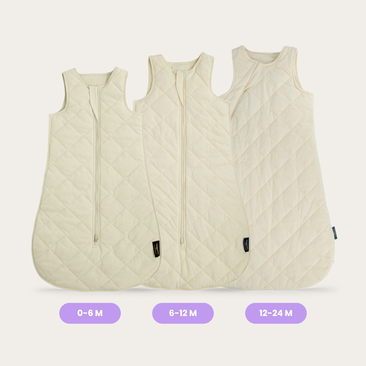 HappyBed Weighted Baby Sleep Sack | Taupe | TÜV & SGS Tested