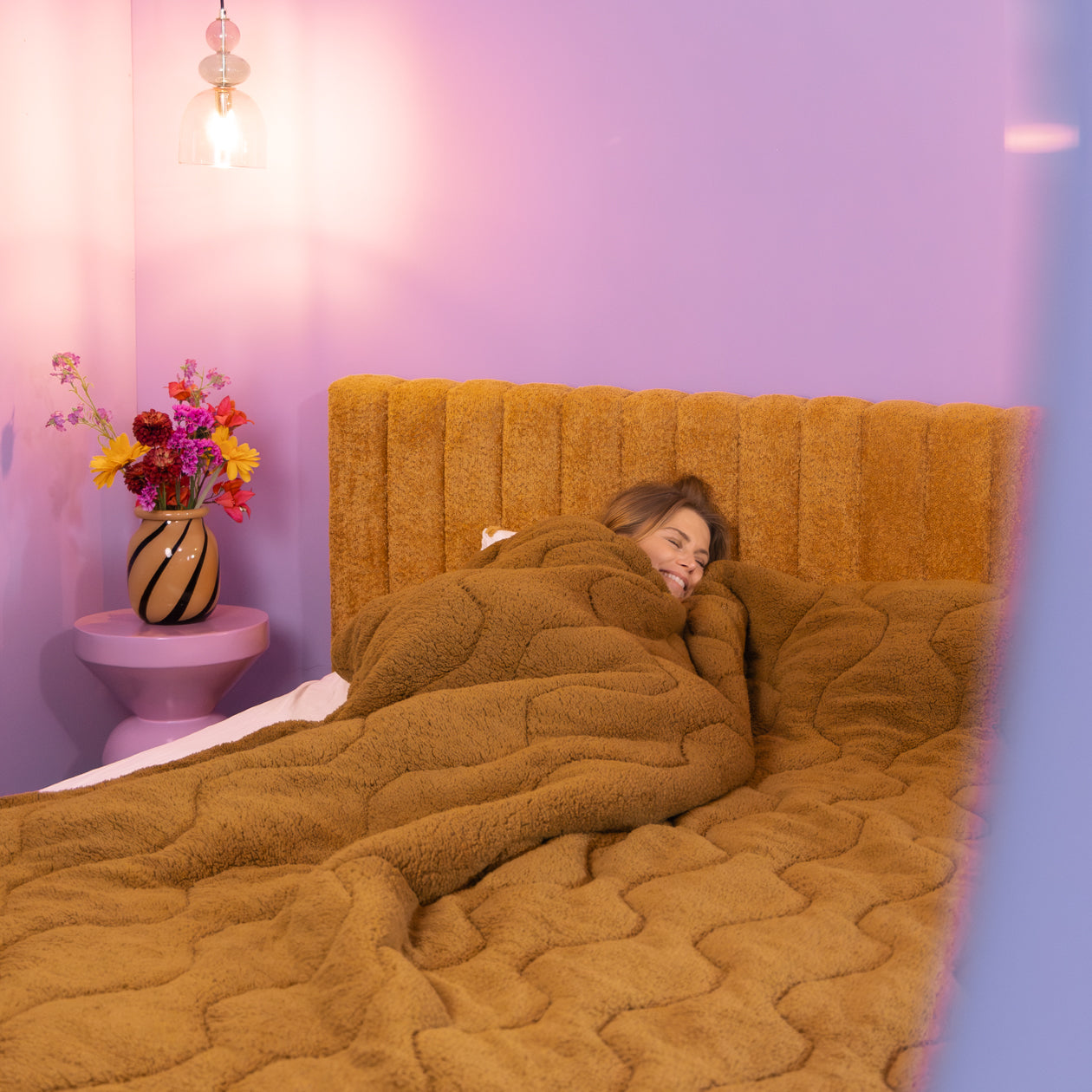 HappyBed Dekbed | Teddy Bronze Brown | Voor het hele jaar