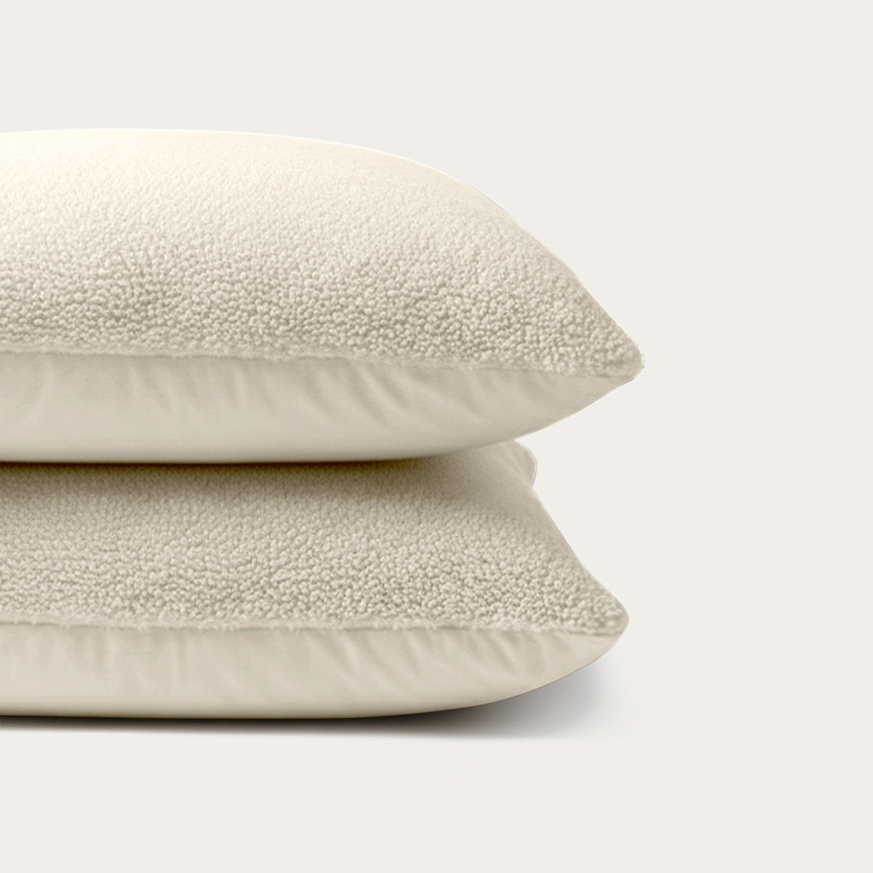 HappyBed Pillowcase | Teddy Cream White | Set of 2