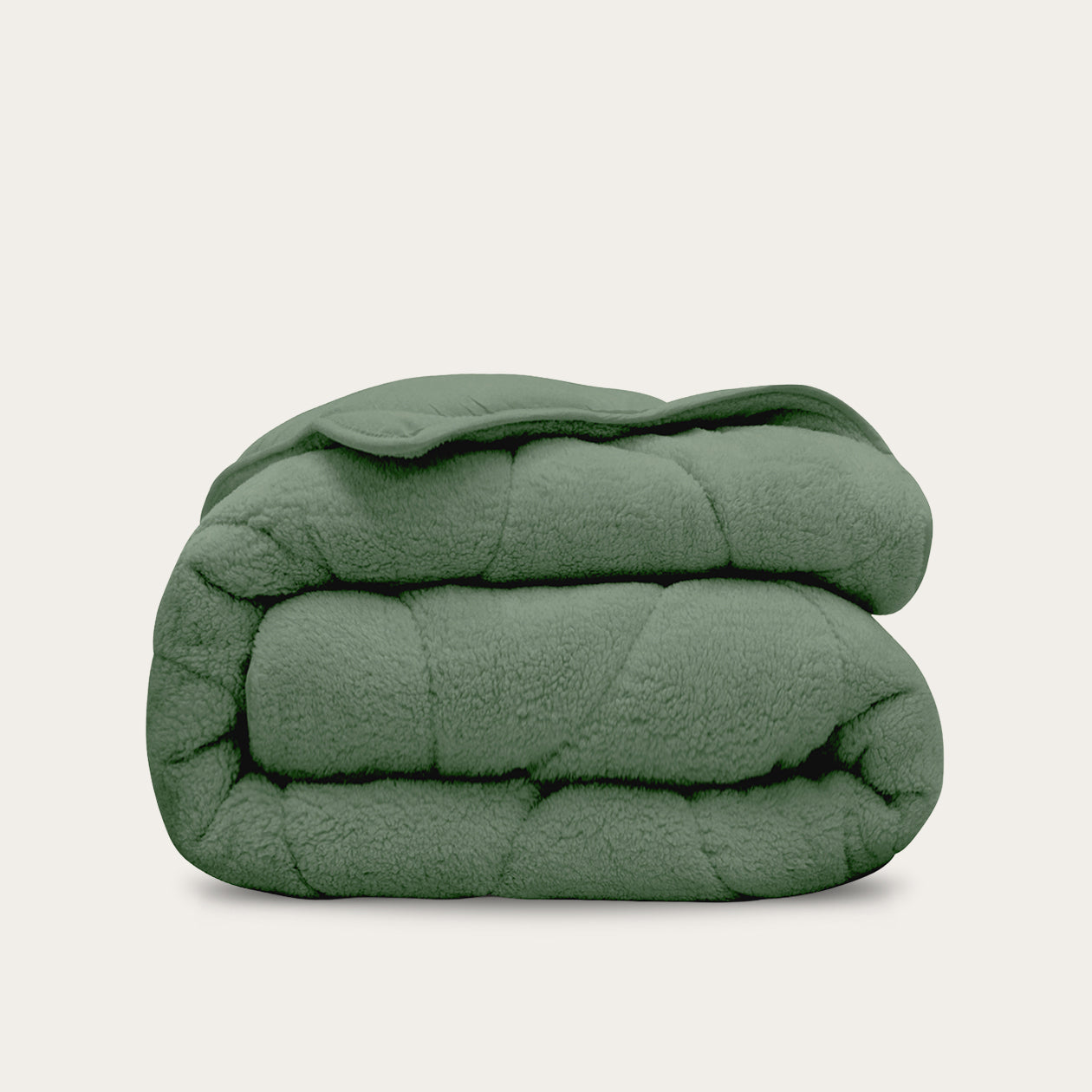 HappyBed Teddy dekbed in donker groen, zacht en optimaal comfort voor alle seizoenen