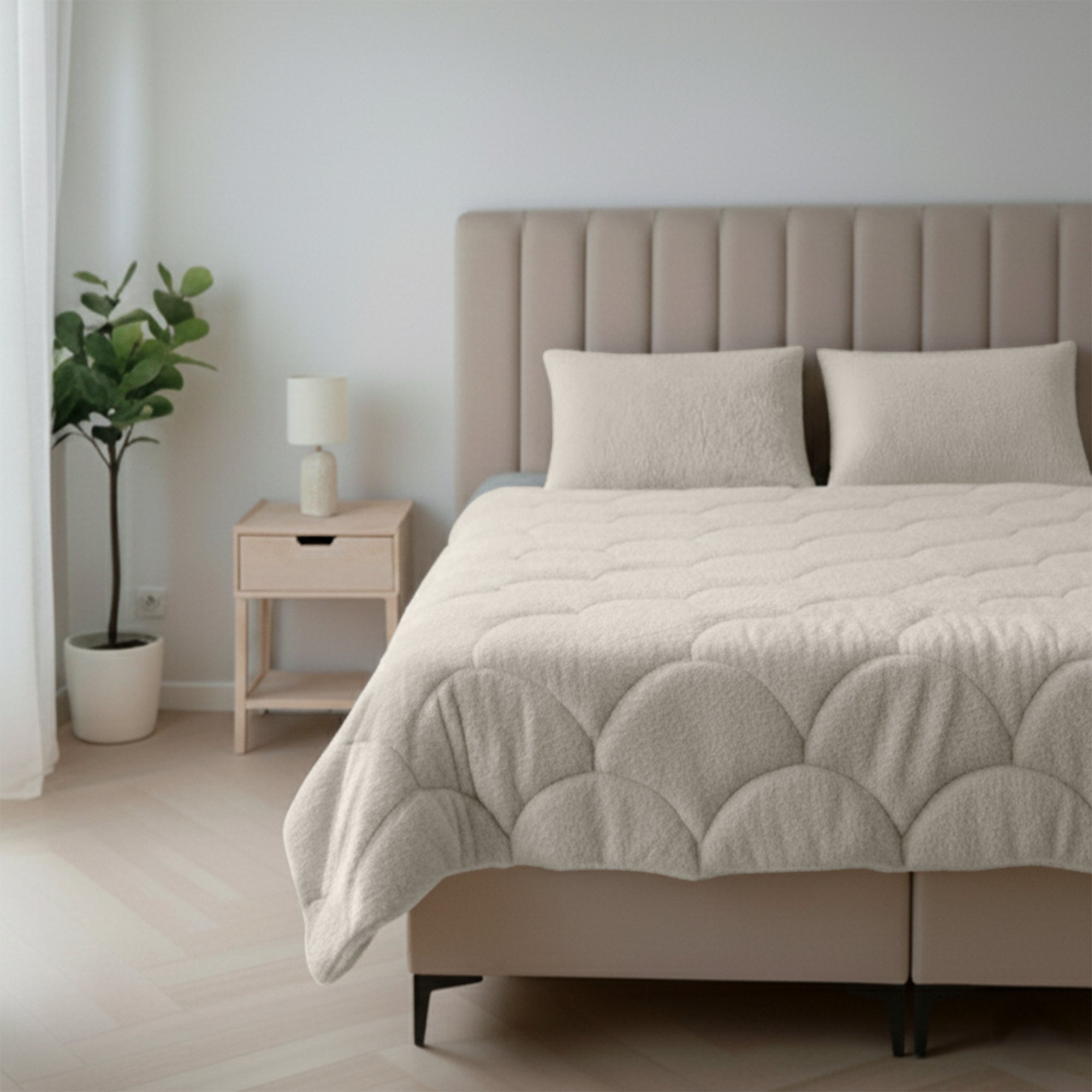 HappyBed Duvet | Teddy Cream White | For the whole year