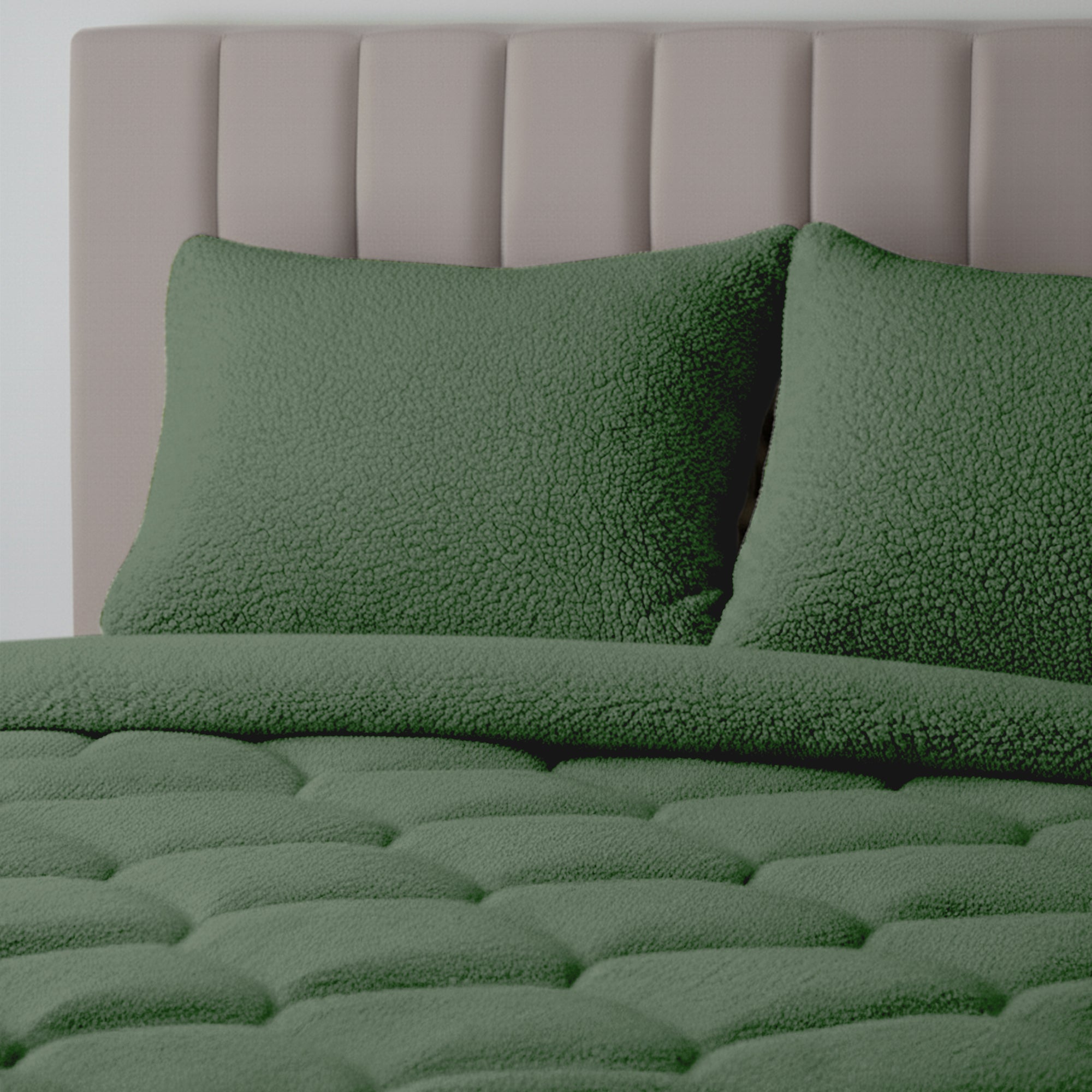 HappyBed Duvet | Teddy Dark Green | For the whole year
