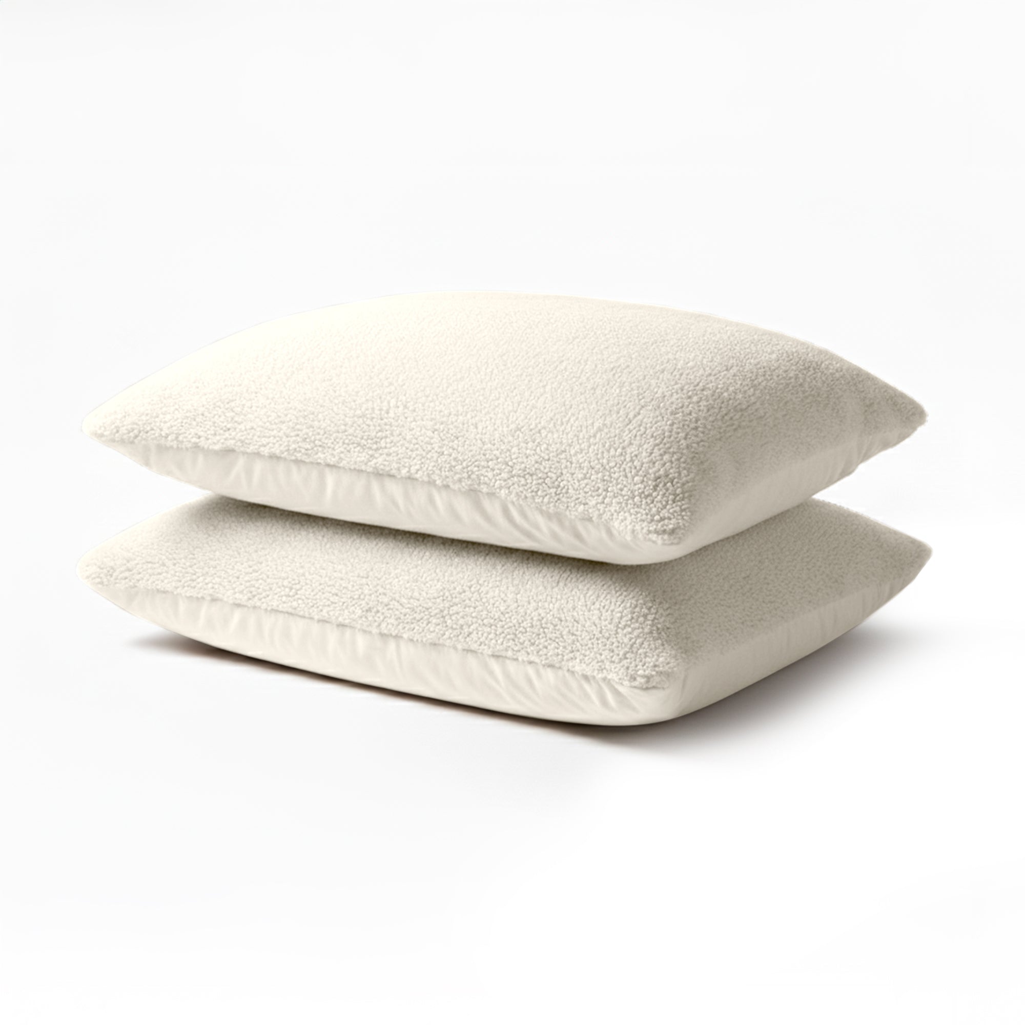 HappyBed Pillowcase | Teddy Cream White | Set of 2