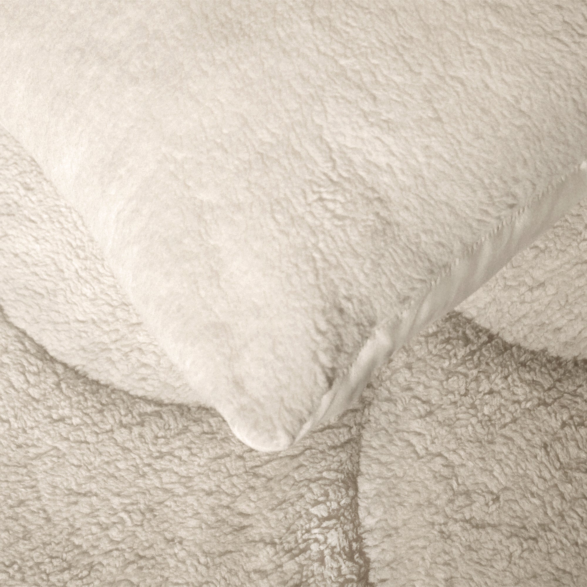 HappyBed Pillowcase | Teddy Cream White | Set of 2