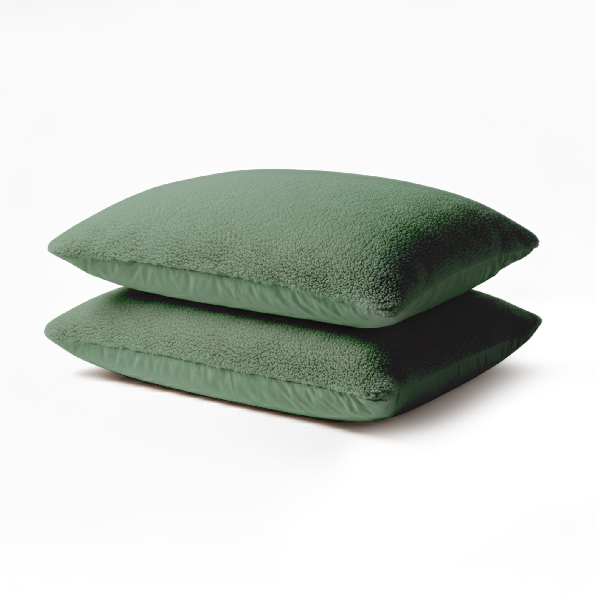 HappyBed Pillowcase | Teddy Dark Green | Set of 2