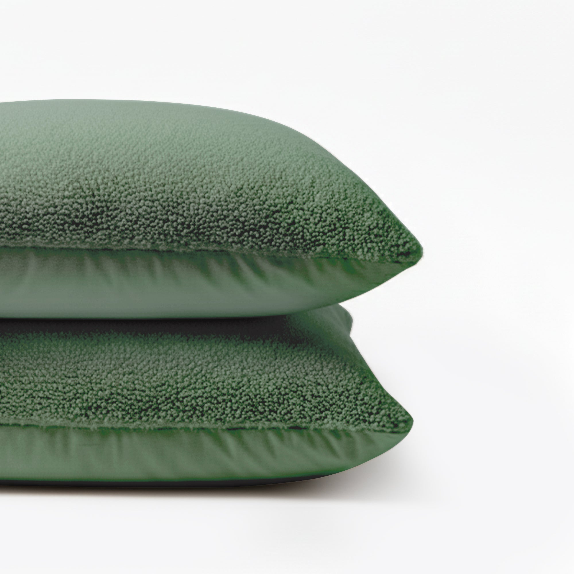 HappyBed Pillowcase | Teddy Dark Green | Set of 2