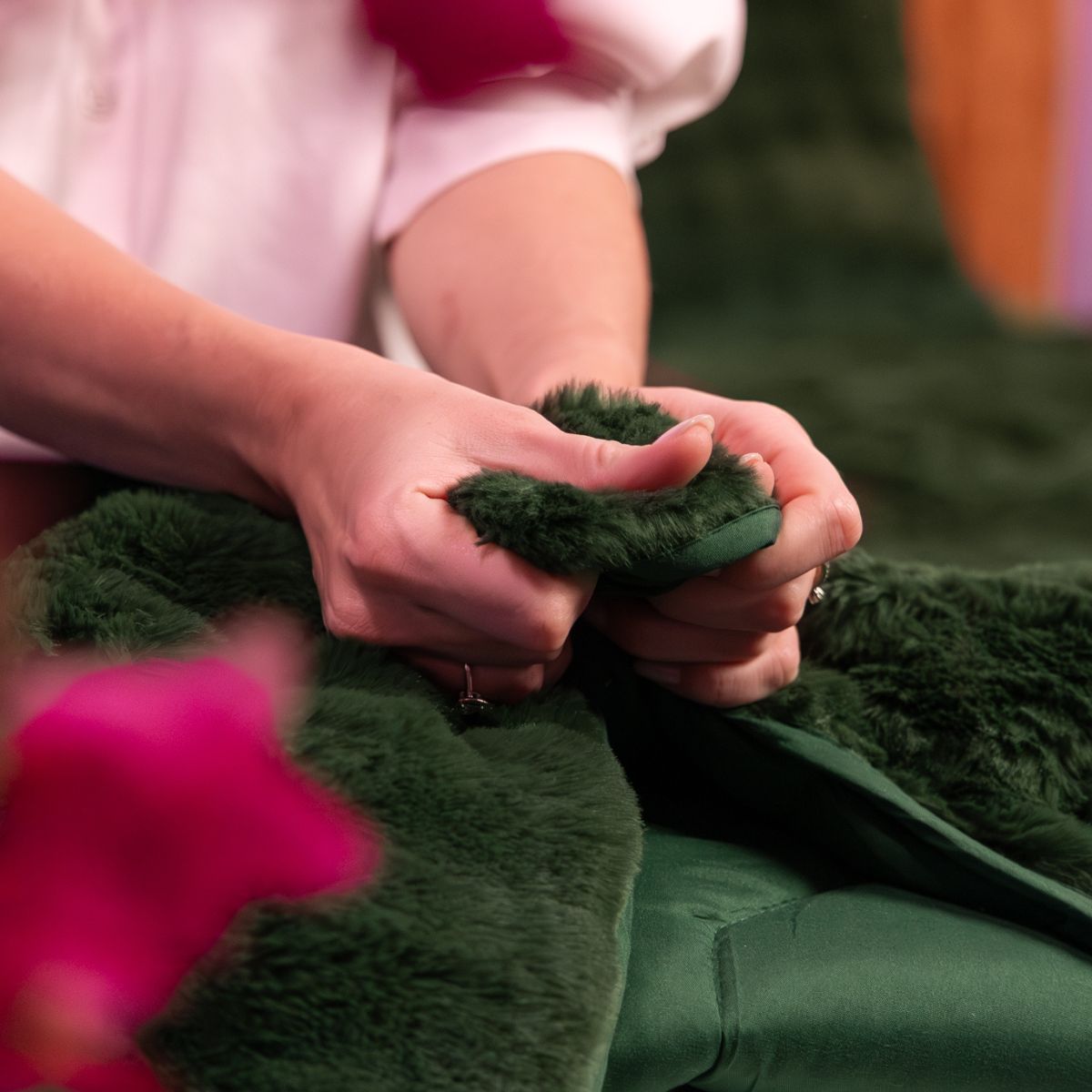 HappyBed Dekbed | Teddy Plush Dark Green | Voor het hele jaar