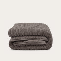 HappyBed Dekbed Teddy Rib Anthracite zacht en comfortabel voor het hele jaar