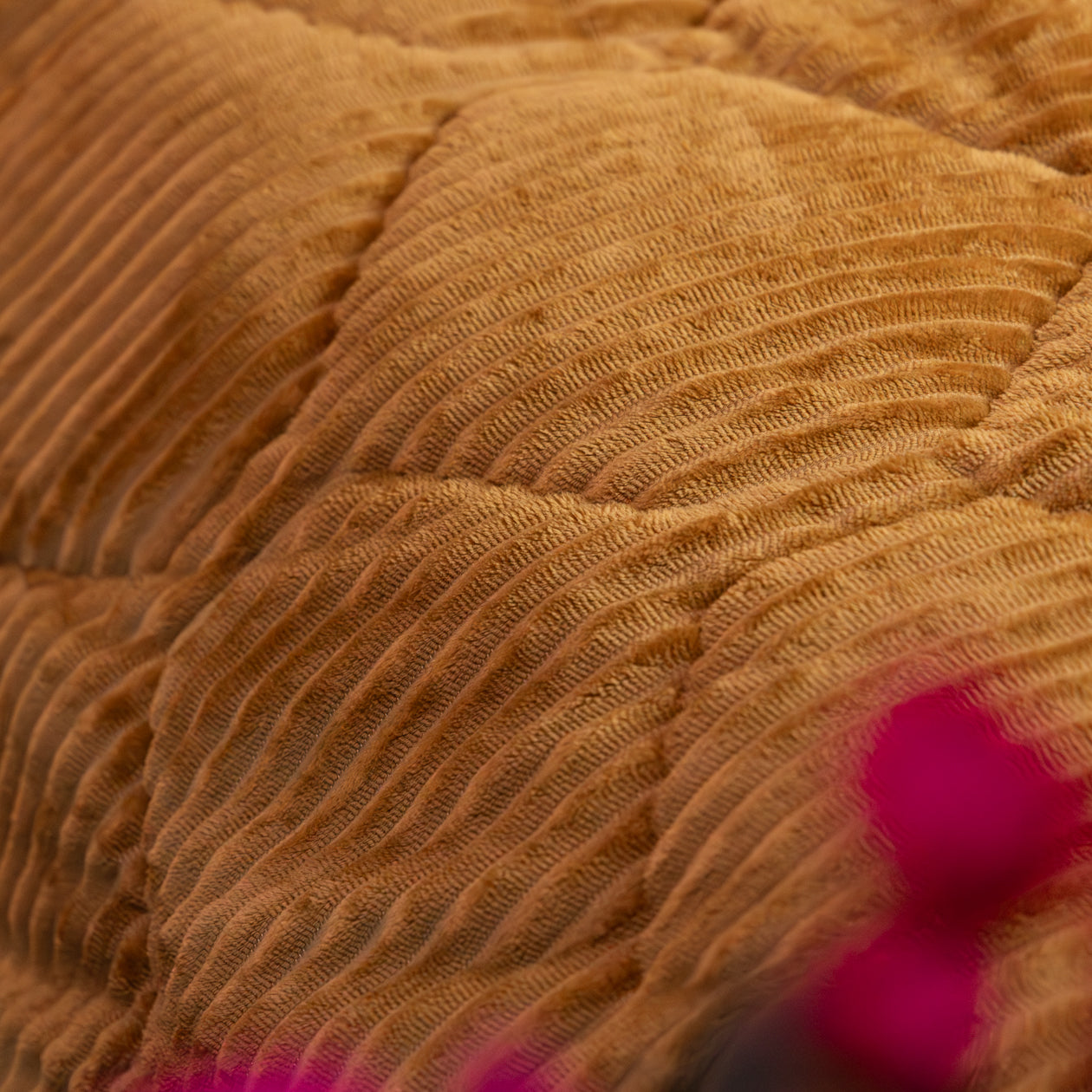 HappyBed Edredón | Felpa de canalé color bronce marrón | Para todo el año